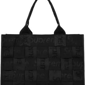 Supreme Large Woven Tote Bag Black